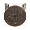 Support d'angle TYPE NO 1005 rond marron, laiton satin�