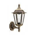 Luminaire mural d'extérieur TYPE NO 1818 haut, angulaire E27 23, marron, laiton satiné gradable