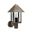Luminaire mural d'ext�rieur TYPE NO 1824 rond E27 44, marron, laiton satin� gradable
