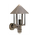 Luminaire mural d'ext�rieur TYPE NO 1824 rond, avec d�tecteur de mouvement E27 44, marron, laiton satin� gradable