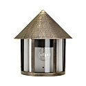 Luminaire mural d'ext�rieur TYPE NO 3222 semi-circulaire E27 44, marron, laiton satin� gradable