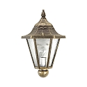 Luminaire mural d'extérieur TYPE NO 3229 semi-circulaire E27 23, marron, laiton satiné gradable
