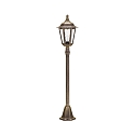 Luminaire d'allées TYPE NO 4142 à 1 flamme, angulaire E27 23, marron, laiton satiné gradable