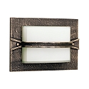 Applique et plafonnier TYPE NO 6263 1 voie, avec couverture E27 IP44, marron, laiton satiné gradable