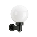 Luminaire mural d'ext�rieur TYPE NO 0257 rond, avec d�tecteur de mouvement E27 44, noir  gradable