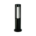 Luminaire en forme de borne TYPE NO 0507 cylindrique E27 44, noir mat