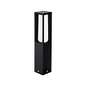Luminaire en forme de borne TYPE NO 0508 angulaire E27 IP44, noir mat gradable