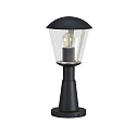 Luminaire en forme de borne TYPE NO 0554 rond, résistant aux chocs E27 54, noir mat gradable