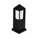 Luminaire en forme de borne TYPE NO 0556 angulaire E27 44, noir mat gradable