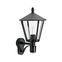 Luminaire mural d'ext�rieur TYPE NO 1814 haut, avec d�tecteur de mouvement E27 44, noir mat 