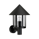 Luminaire mural d'ext�rieur TYPE NO 1824 rond E27 44, noir mat gradable