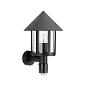 Luminaire mural d'ext�rieur TYPE NO 1824 rond, avec d�tecteur de mouvement E27 44, noir mat gradable