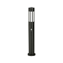 Borne d'�clairage TYPE NO 2249 cylindrique, avec d�tecteur de mouvement E27 44, noir mat gradable
