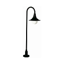 Path light Type No. 2081, height 120cm, IP44, E27 QA55 max. 57W, cast alu / opal glass, black matt