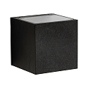 LED Outdoor Wall Spot Type No. 2372 - 2-sided, wide/wide, square, IP44, 230V AC/DC, 2x 3W 3000K 330lm, glass, black