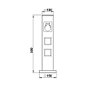 Albert Colonne d��nergie TYPE NO 4405 3 fois, sans fonction de commutation, noir mat