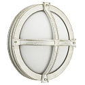 Applique et plafonnier TYPE NO 6230 rond, avec couverture E27 IP44, or, blanche gradable