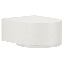 Outdoor LED Wall luminaire Type No. 0233, IP44, 230V AC/DC, 3W 3000K 330lm, cast alu / safety glass satin, white