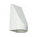 LED Outdoor  Wall luminaire Type No. 0671, IP43, 230V AC/DC, 4.5W 3000K 330lm, cast alu / bubble glass clear, white