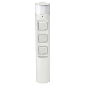 Colonne lumineuse � douille TYPE NO 2202 3 fois, rond, sans fonction de commutation, blanc mat