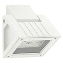 Outdoor LED Floodlight Type No. 2410, IP54, 16W 3000K 1600lm, swiveling, dimmable, cast alu / borosilicate glass, white
