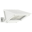 Outdoor LED Floodlight Type No. 2411, IP54, 32W 3000K 3200lm, swiveling, dimmable, cast alu / borosilicate glass, white matt