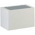 LED Outdoor Wall luminaire Type No. 6367, 2-sided, square, IP44, width 15cm, 2x LED 5.8W 430lm, cast alu / glass, white matt