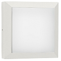 Applique et plafonnier TYPE NO 6560 petit, carré, dimmable, résistant aux chocs 54, blanc mat gradable