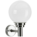 Luminaire mural d'ext�rieur TYPE NO 0227 rond, direct E27 44, acier inoxydable mat gradable