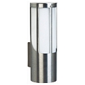 Luminaire mural d'ext�rieur TYPE NO 0256 cylindrique E27 44, acier inoxydable mat gradable