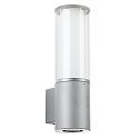 Outdoor Wall luminaire Type No. 0321, IP44, E27 max. 20W, with lower light GU10 PAR16 max. 50W, stainless steel, silver matt