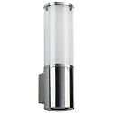 Outdoor Wall luminaire Type No. 0323, IP44, E27 max. 20W (LED), with lower light GU10 PAR16 max. 50W, stainless steel glass