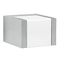 Luminaire mural d'ext�rieur TYPE NO 0332 langue, dimmable 54, argent mat gradable