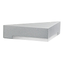 LED Outdoor Wall luminaire Type No. 0333, triangle shape, 5W 3000K 480lm, cast alu / acrylic glass, dimmable, silver matt
