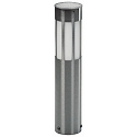 Luminaire en forme de borne TYPE NO 0505 cylindrique E27 44, acier inoxydable gradable