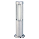 Luminaire en forme de borne TYPE NO 0507 cylindrique E27 44, argent