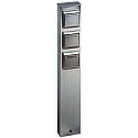 Outdoor Socket column Type No. 2107, 3-way single, IP44, height 50cm, without switching function, stainless steel