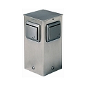 Colonne de prises TYPE NO 2119 4 fois, sans fonction de commutation acier inoxydable