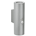Projecteur d'ext�rieur TYPE NO 2481 haut bas, avec d�tecteur de mouvement GU10 IP44, argent gradable