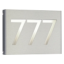 Albert Num�ro de maison lumineux TYPE NO 6013 3 chiffres IP44, acier inoxydable, opale gradable