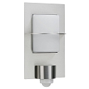 Luminaire mural d'ext�rieur TYPE NO 6223 semi-circulaire, avec d�tecteur de mouvement E27 44, acier inoxydable mat 