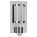 Luminaire mural d'ext�rieur TYPE NO 6141 semi-circulaire, avec d�tecteur de mouvement E27 44, acier inoxydable mat 