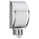 Luminaire mural d'ext�rieur TYPE NO 6228 semi-circulaire, avec d�tecteur de mouvement E27 44, acier inoxydable mat 