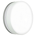 Outdoor LED Wall and Ceiling luminaire Type No. 6309, IP65, � 31cm, 36W 3000K 3600lm, silver matt / glass opal
