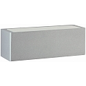LED Outdoor Wall luminaire Type No. 6368, 2-sided, square, IP44, width 30cm, 2x 7.8W 3000K 580lm, cast alu, dimmable, silver