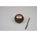 T�l�commande CASAMBI LEPUK EVOLUTION rond, avec capteur, 4 canaux, avec batterie, avec �clairage, or, bois fonc�