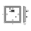 Contr�leur mural Bluetooth CASAMBI RWG4BT230 4 fois, version pour montage encastr�, noir 
