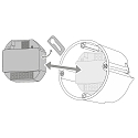 CASAMBI bluetooth dimmer DENBT230-300 RECESSED Bluetooth controllable, analogue trailing edge dimming output, white