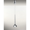 Axolight LED pendant luminaire SP FAIRY, 7.4W, 2700K, 565lm, IP20, chrome, clear glass