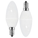 Lampe en forme de bougie LED SMD ESSENTIAL C35 lot de 2 E14 3W 250lm 2700K 230° 
